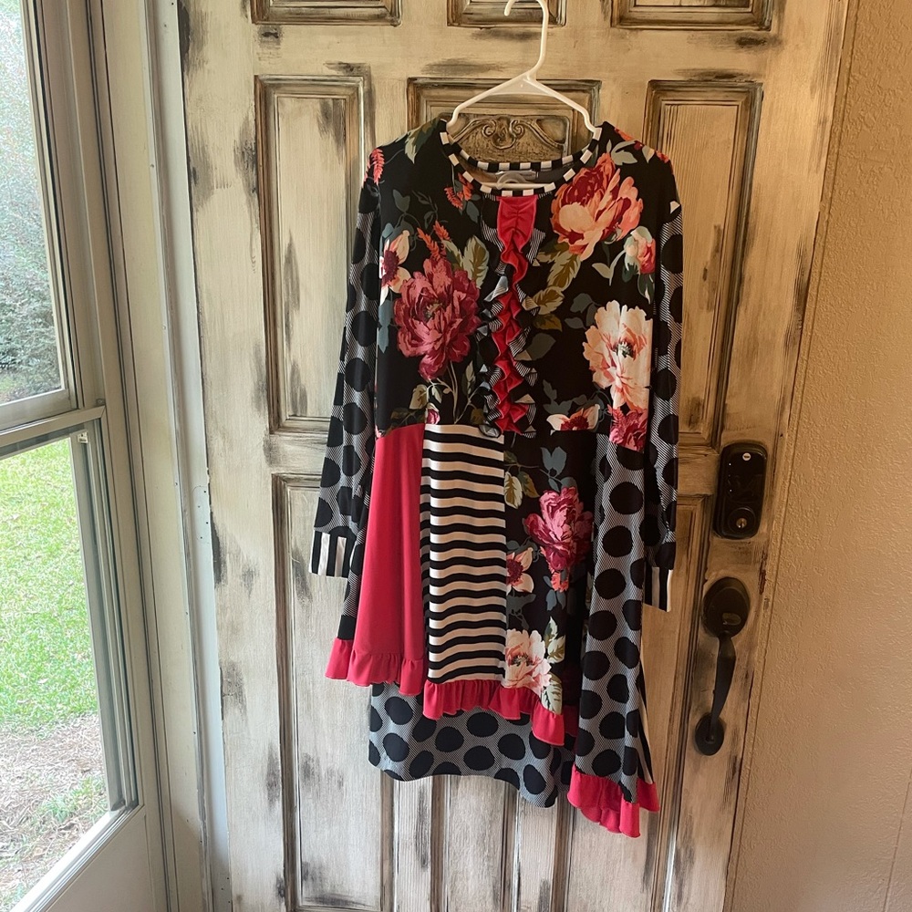 Floral and Stripe 2 pc. Set size 3X